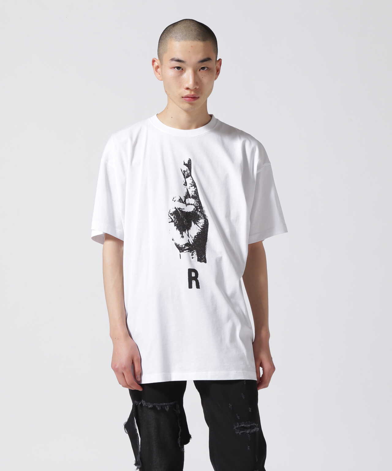 RAFSIMONS/ラフシモンズ/Oversized T-Shirt With Hand/グラフィックT ...