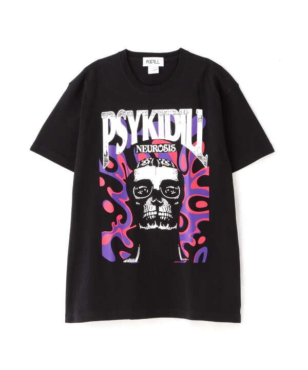 KIDILL/キディル/SMOKE GREY - BLACK OVERDYE T-SHIRT/グラフィックTシャツ