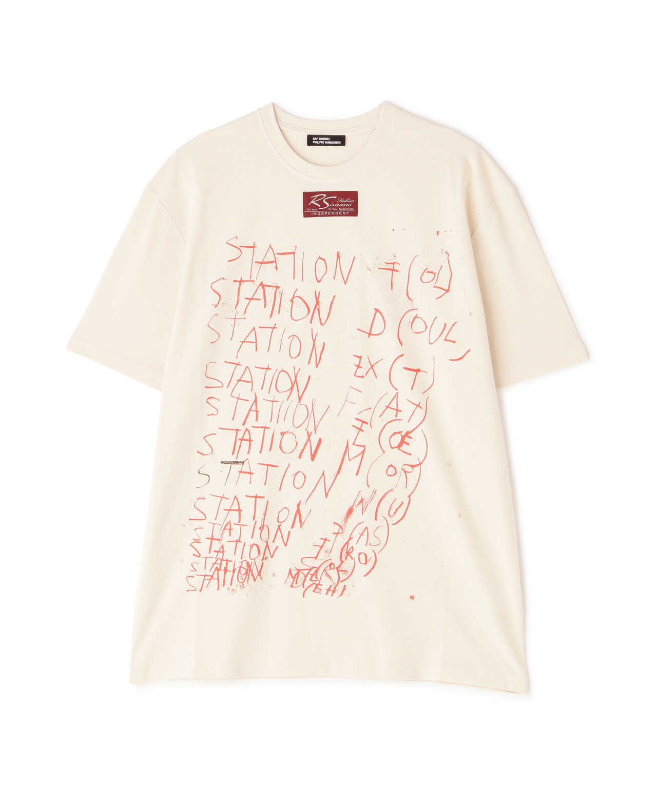 専用RAF SIMONS STATION グラフィック オーバーサイズ Tシャツ-