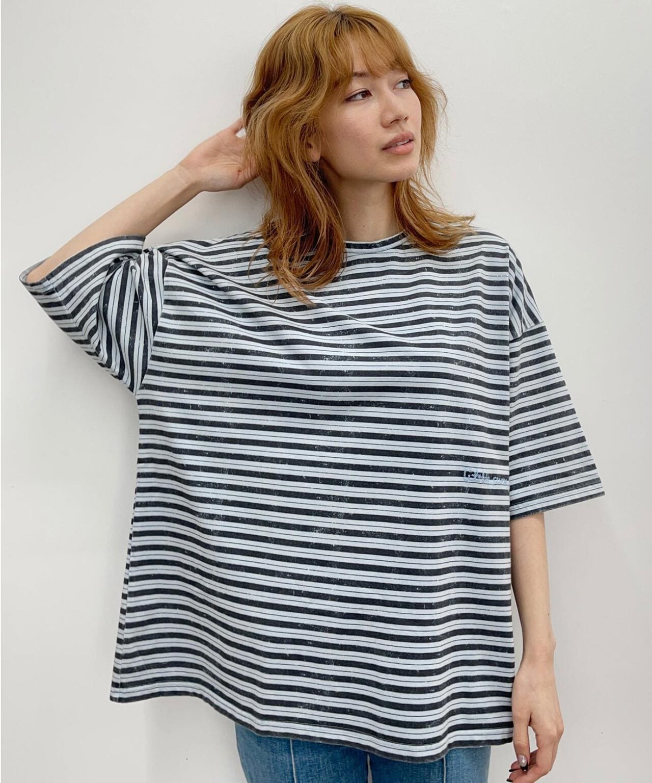 LittleSunnyBite/リトルサニーバイト/Stripe big tee/ビックTシャツ