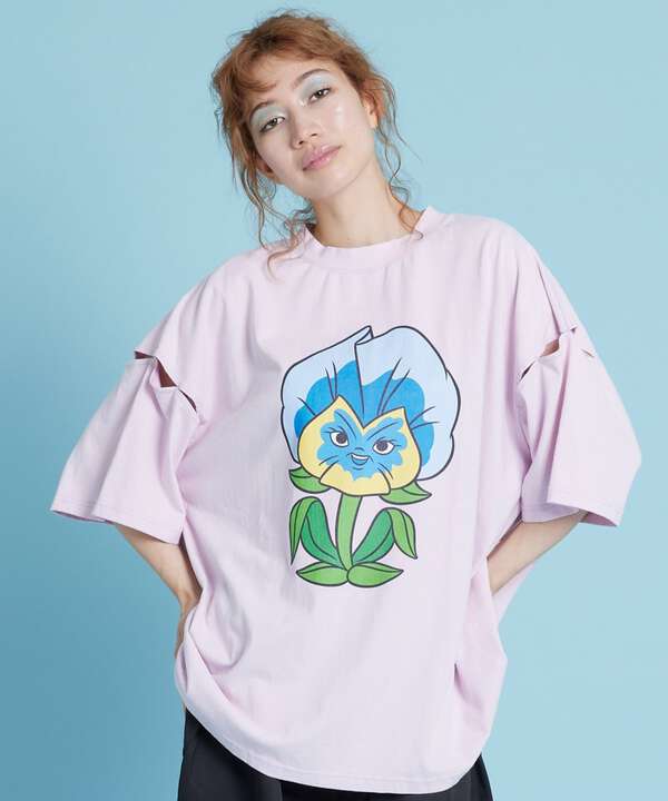 LittleSunnyBite/リトルサニーバイト/Flower big tee/フラワービッグTシャツ