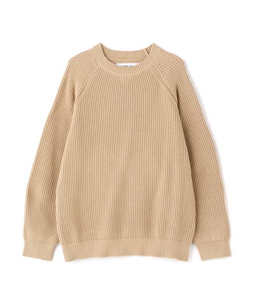 WHITELAND/ホワイトランド/RIB CREWNECK SWEATER/リブクルーネックセーター