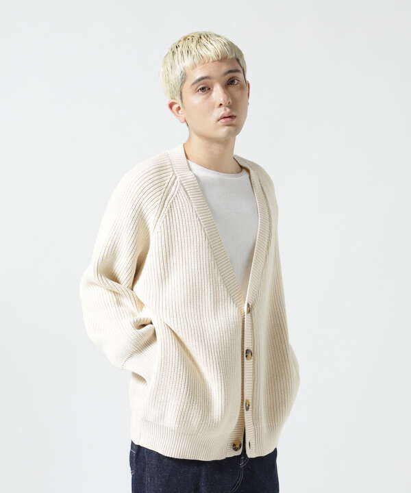 WHITELAND/ホワイトランド/RIB CARDIGAN/リブカーディガン