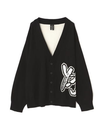 Y-3/ワイスリー/LOGO KNIT CARDIGAN/ロゴニットカーディガン