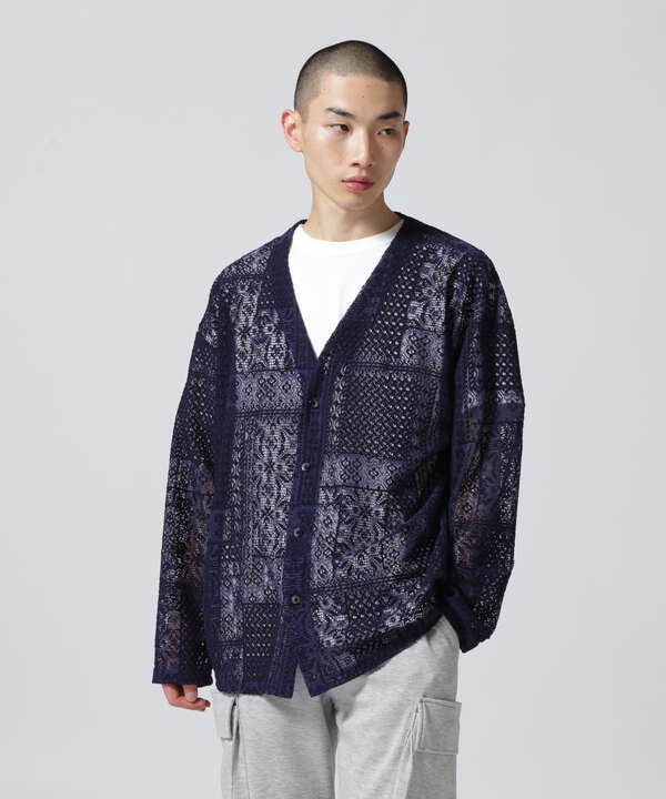 Dankeschon/ダンケシェーン/2TONE LACE CARDIGAN/2トーンレースカーディガン