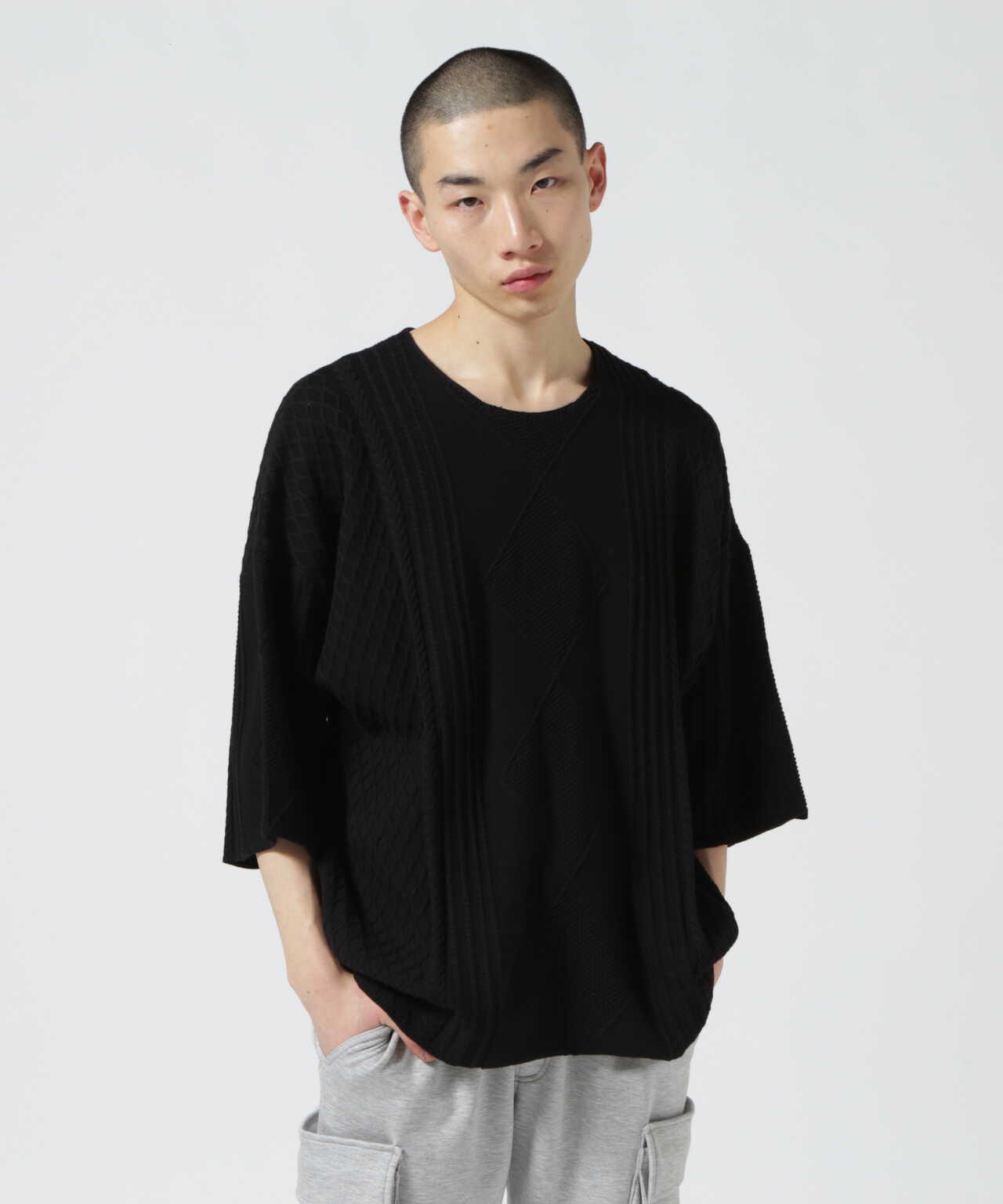 DankeSchon/ダンケシェーン/12GG ARAN KNIT S/S TEE/12ゲージアレン