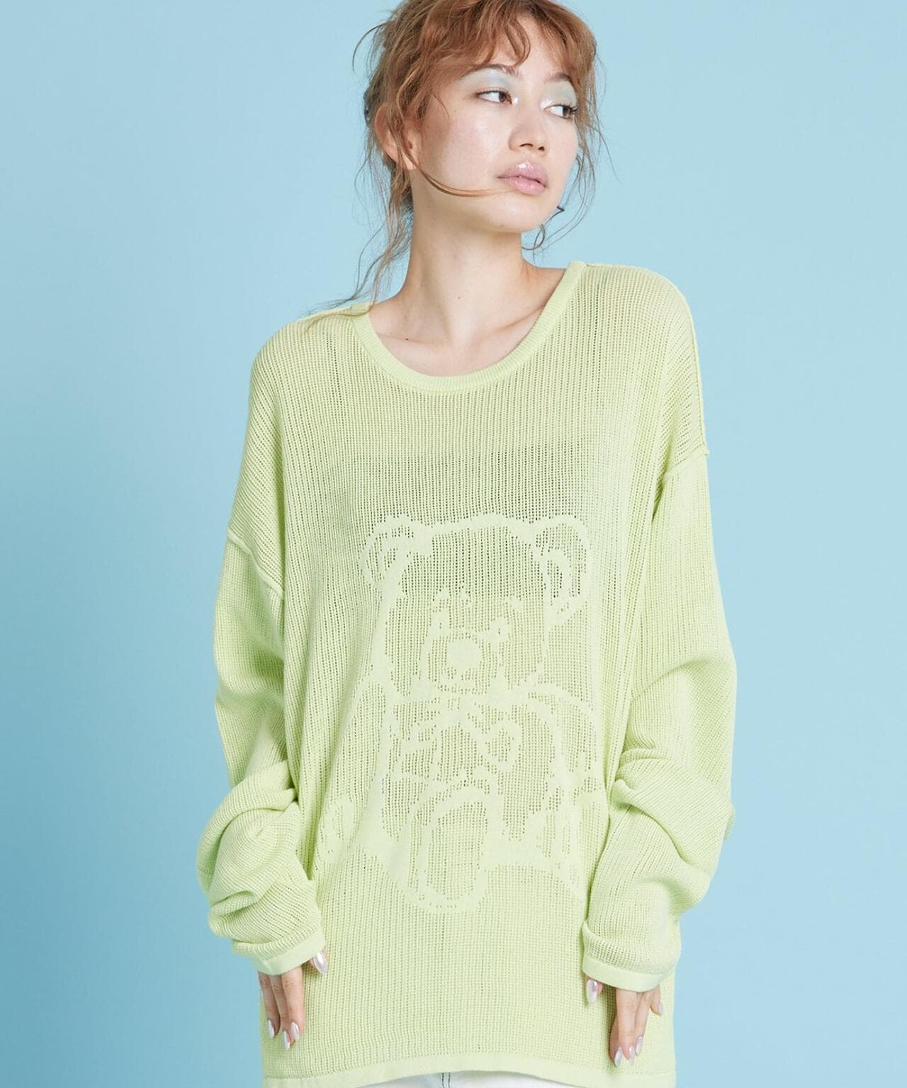 LittleSunnyBite/リトルサニーバイト/Bear knit top/ニットトップス