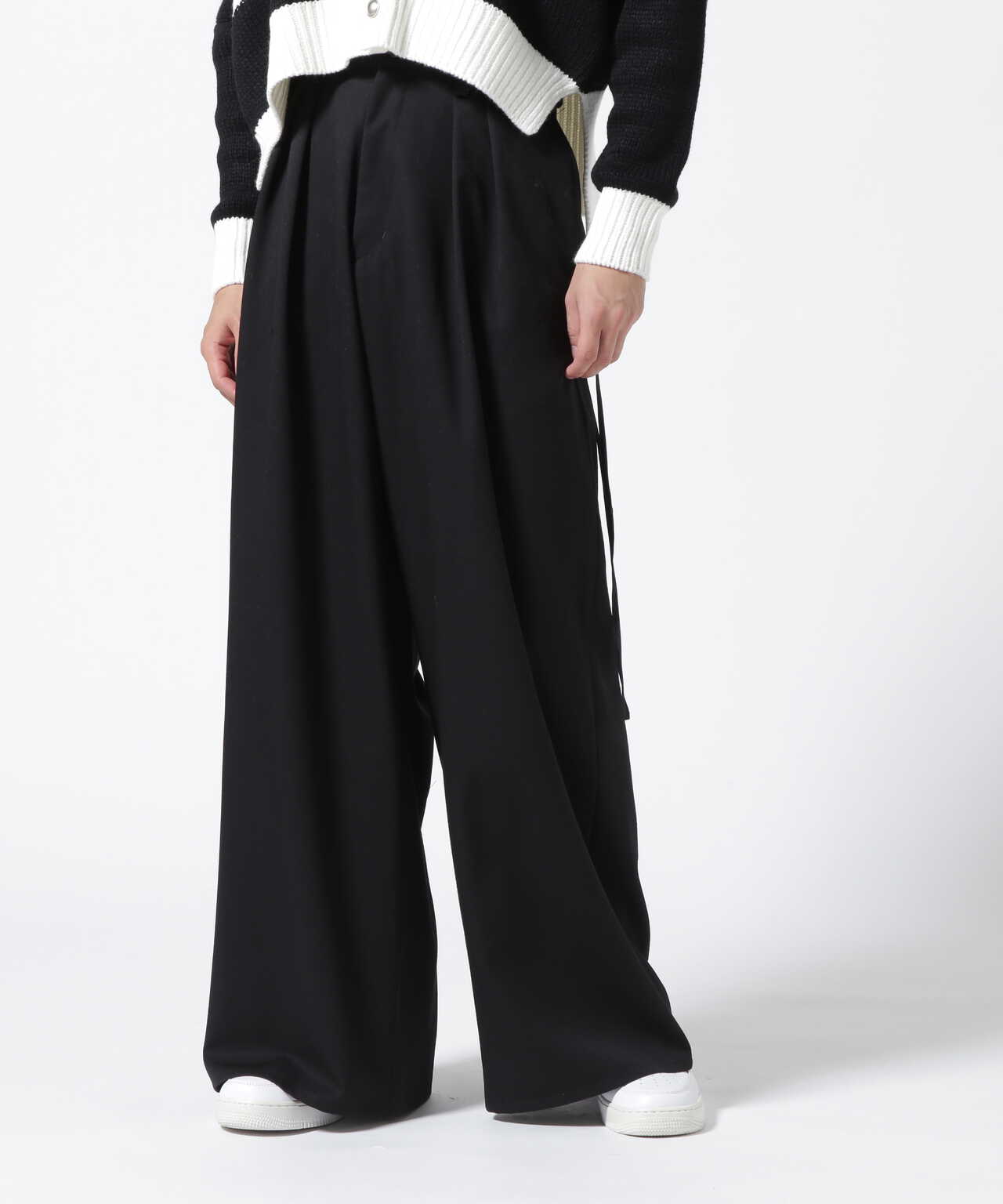 sulvam/サルバム/GABARDINE PIPING WIDE PANTS/ギャバジンパイピング ...