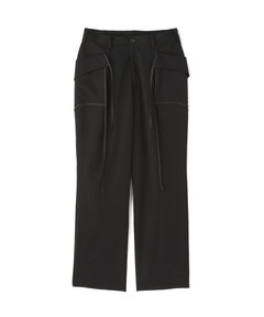 sulvam/サルバム/GABARDINE PIPING STRAIGHT PANTS/ギャバジン