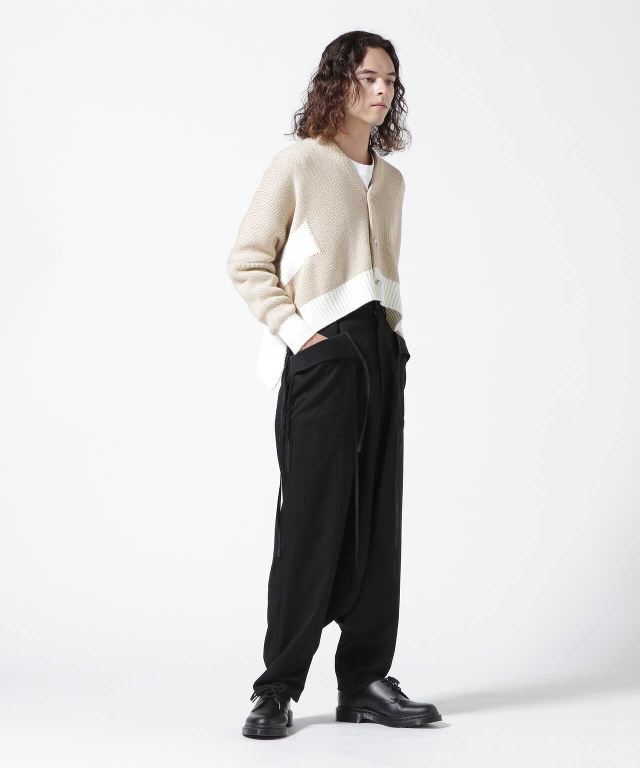 sulvam/サルバム/GABARDINE PIPING STARAIGHT PANTS/ギャバジン