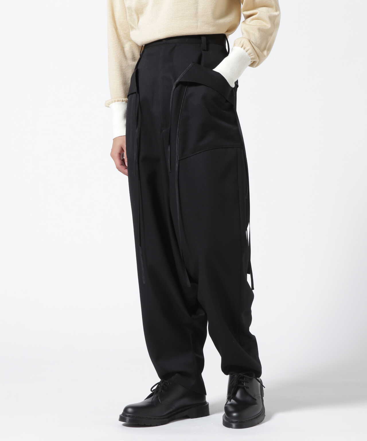 sulvam/サルバム/GABARDINE PIPING STARAIGHT PANTS/ギャバジン 