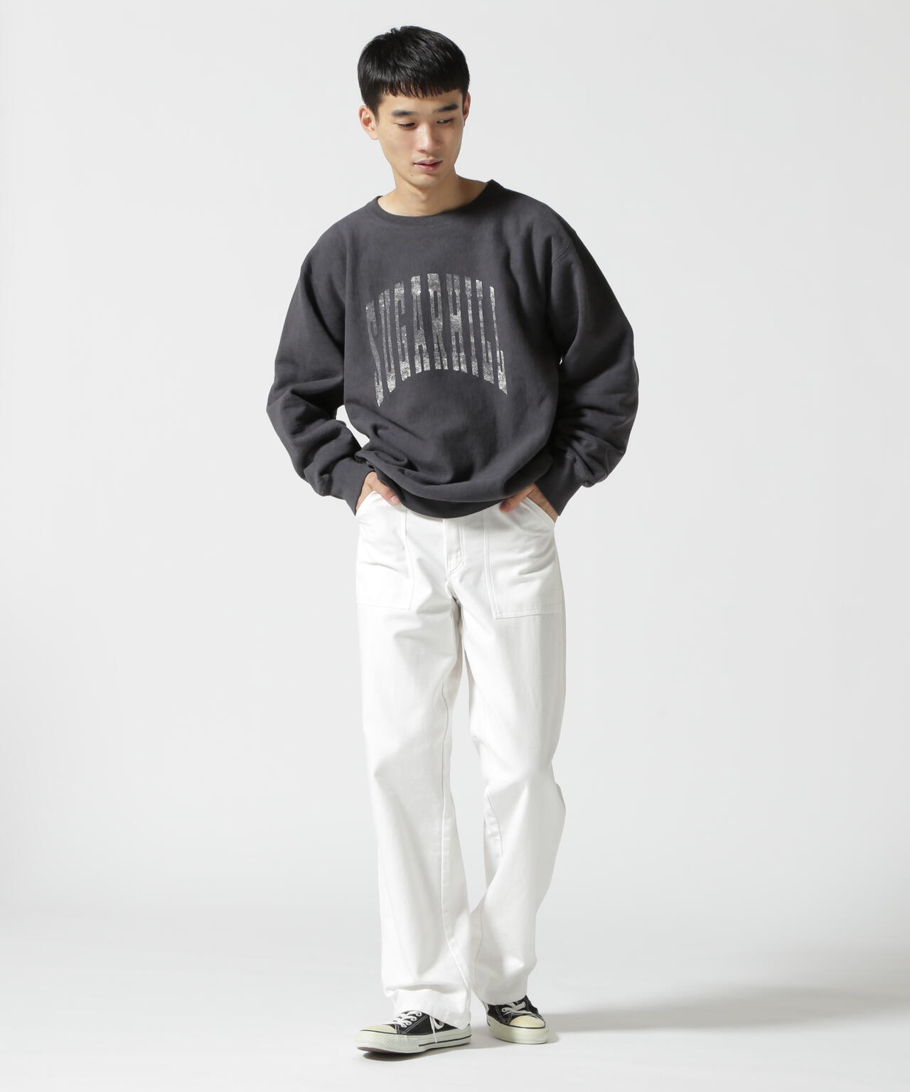 SUGARHILL/シュガーヒル/COLLEGE PRINTED SWEAT TROUSERS/カレッジ