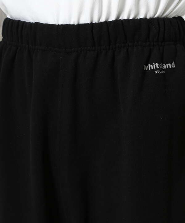 WHITELAND/ホワイトランド/REFLECTOR LOGO WIDE SWEAT PANTS/リフレクターロゴワイドスウェットパンツ