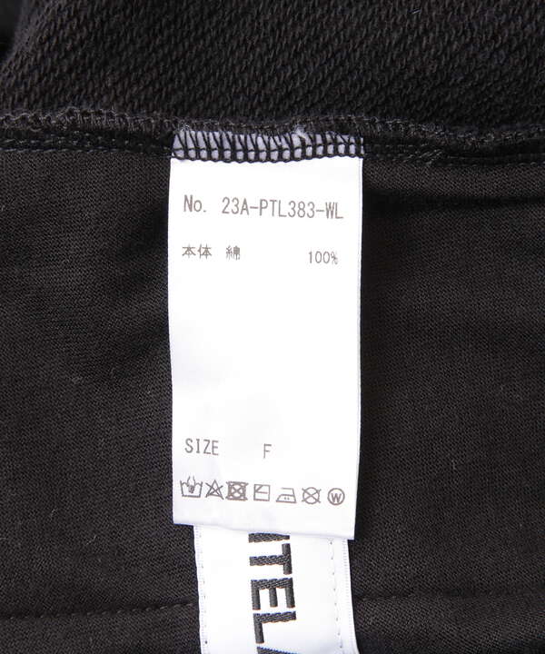 WHITELAND/ホワイトランド/REFLECTOR LOGO WIDE SWEAT PANTS/リフレクターロゴワイドスウェットパンツ