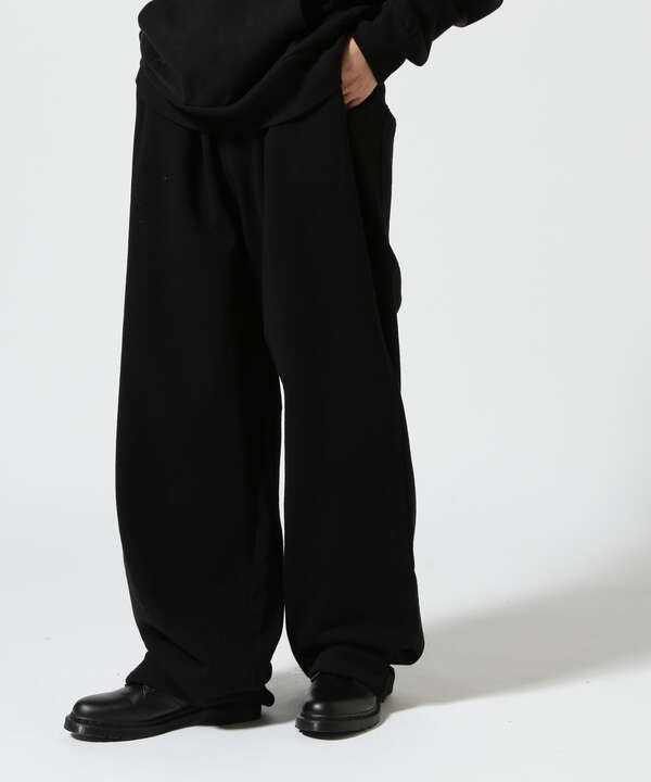 WHITELAND/ホワイトランド/REFLECTOR LOGO WIDE SWEAT PANTS/リフレクターロゴワイドスウェットパンツ