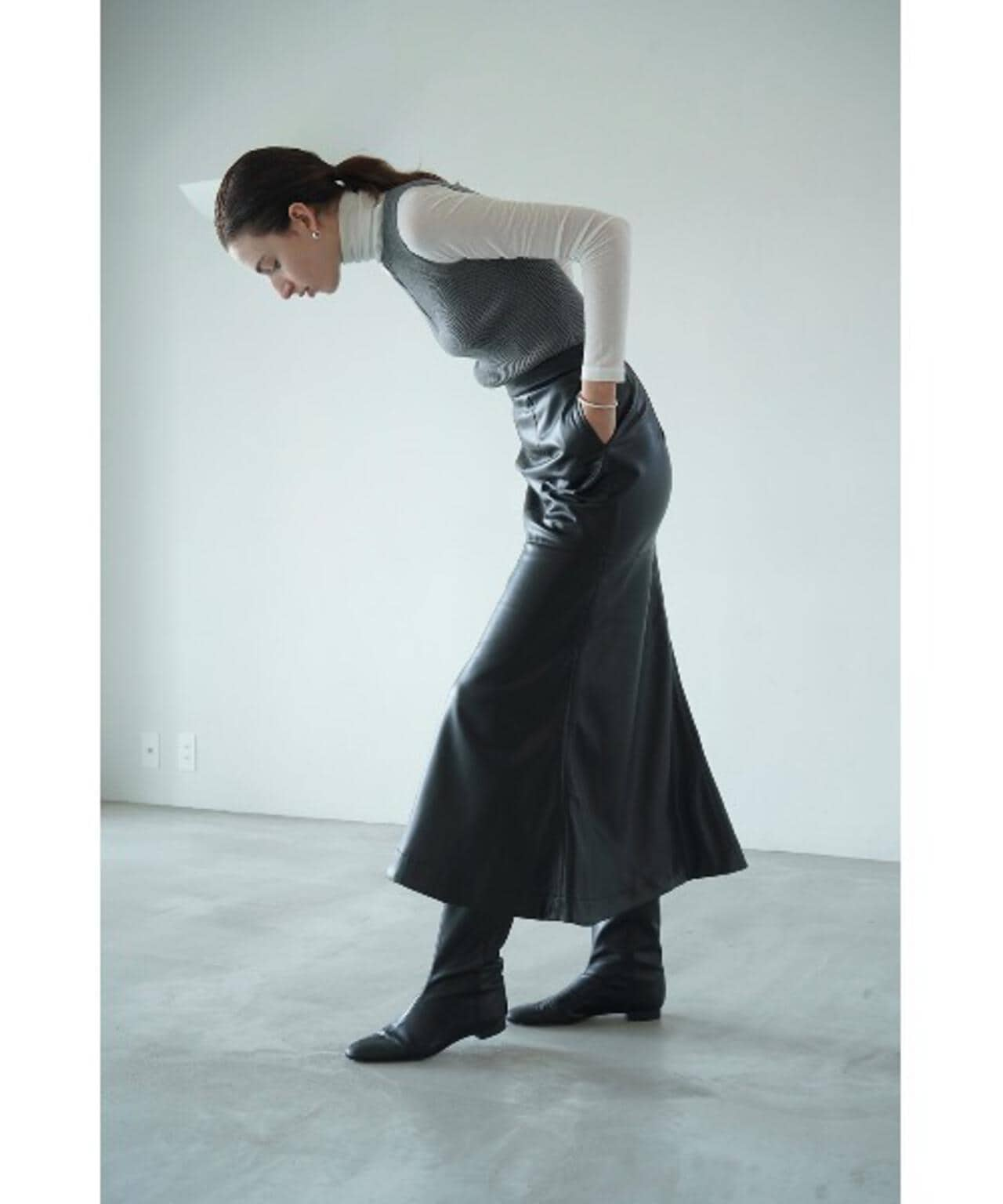 CLANE/クラネ/VEGAN LEATHER LONG SKIRT | LHP ( エルエイチピー