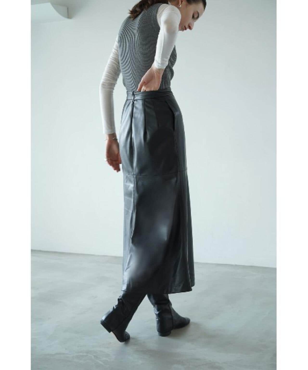 CLANE/クラネ/VEGAN LEATHER LONG SKIRT | LHP ( エルエイチピー