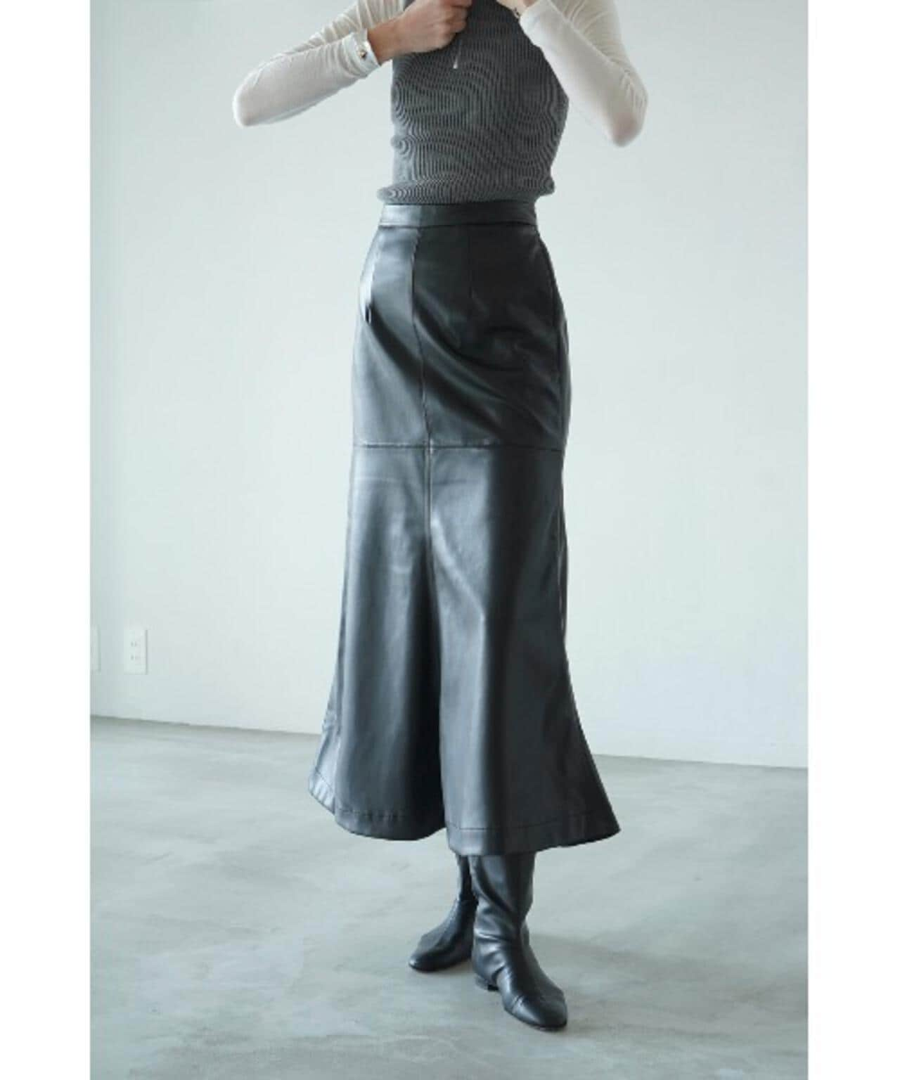 CLANE/クラネ/VEGAN LEATHER LONG SKIRT | LHP ( エルエイチピー