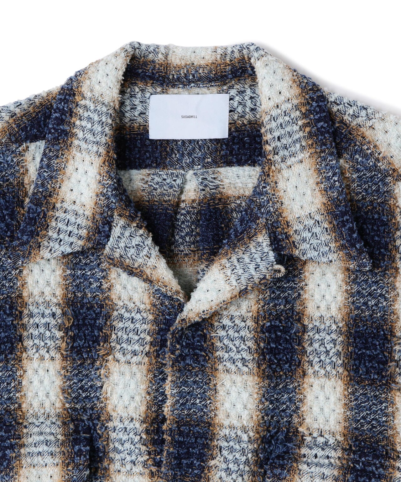 SUGARHILL/シュガーヒル/INDIGO COTTON OMBRE PLAID PUNCHING BLOUSE ...