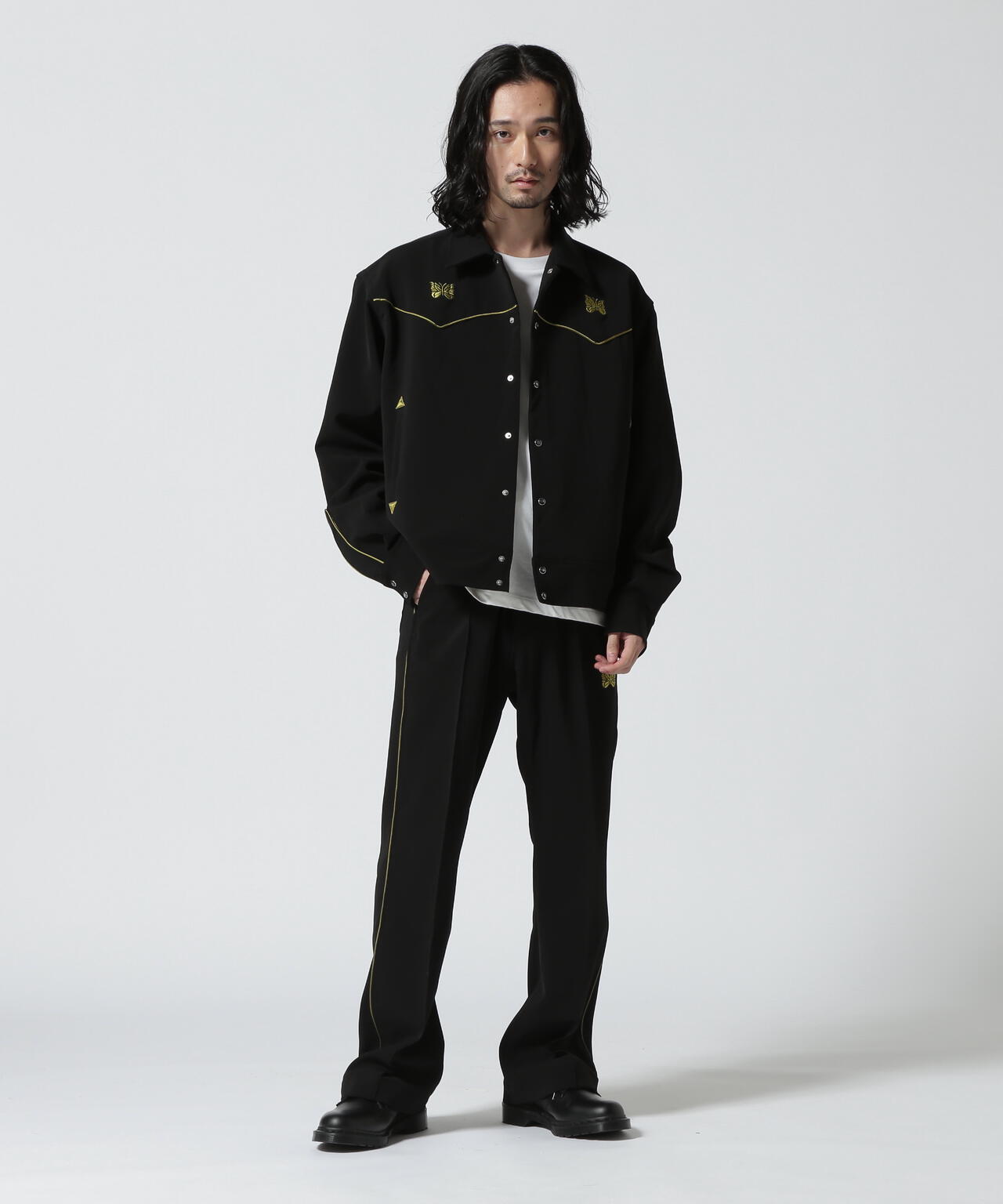 NEEDLES/ニードルス/Piping Cowboy Jacket-Pe/Pu Double Cloth ...