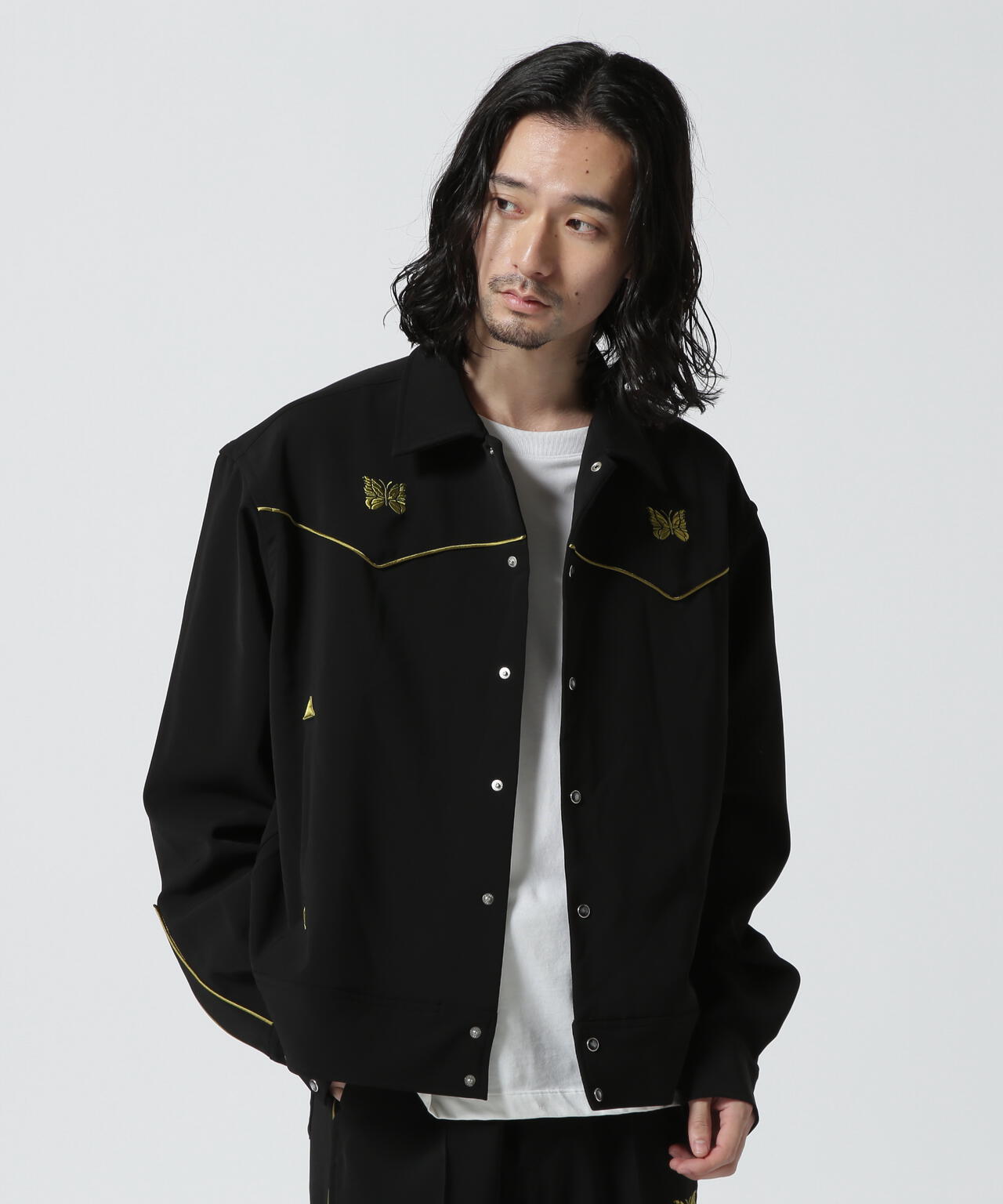 NEEDLES/ニードルス/Piping Cowboy Jacket-Pe/Pu Double Cloth ...