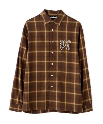 PalmAngels/パームエンジェルス/MONOGRAM SHIRT L/S/モノグラムロングスリーブシャツ