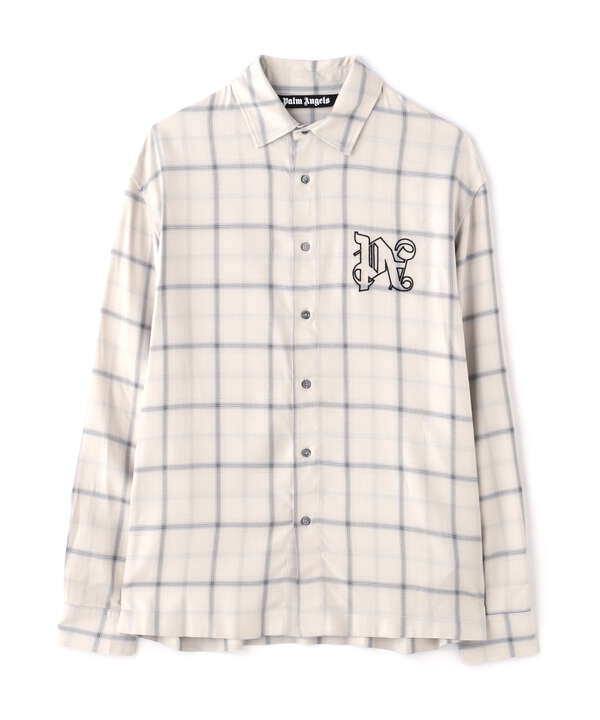 PalmAngels/パームエンジェルス/MONOGRAM SHIRT L/S/モノグラムロングスリーブシャツ