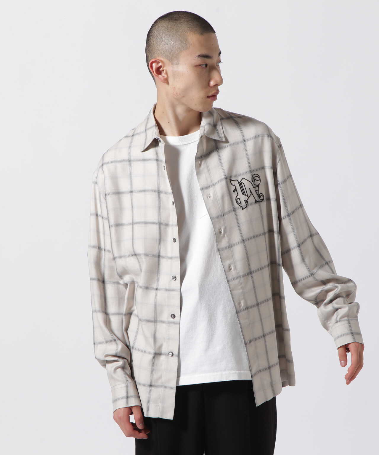 PalmAngels/パームエンジェルス/MONOGRAM SHIRT L/S/モノグラムロング