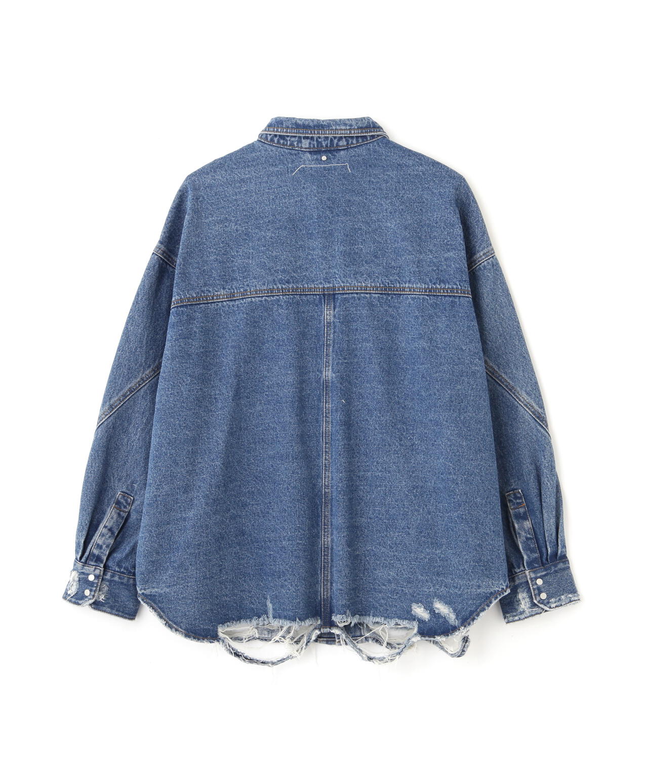 DankeSchon/ダンケシェーン/PREMIUM DENIM OVERSIZE DAMEGE SHIRTS