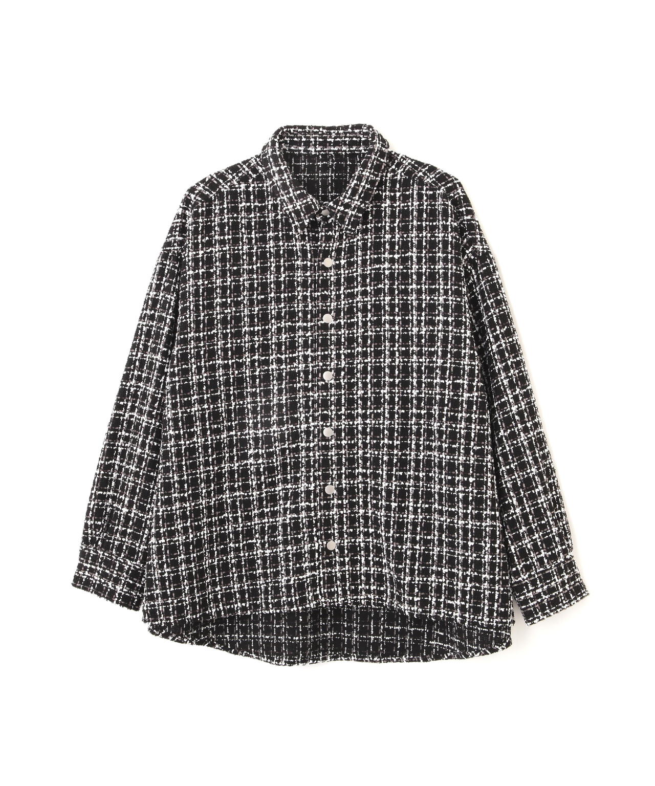 DankeSchon/ダンケシェーン/PREMIUN TWEED OVERSIZE SHIRTS/ツイード