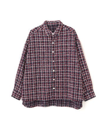 DankeSchon/ダンケシェーン/PREMIUN TWEED OVERSIZE SHIRTS/ツイードオーバーサイズシャツ