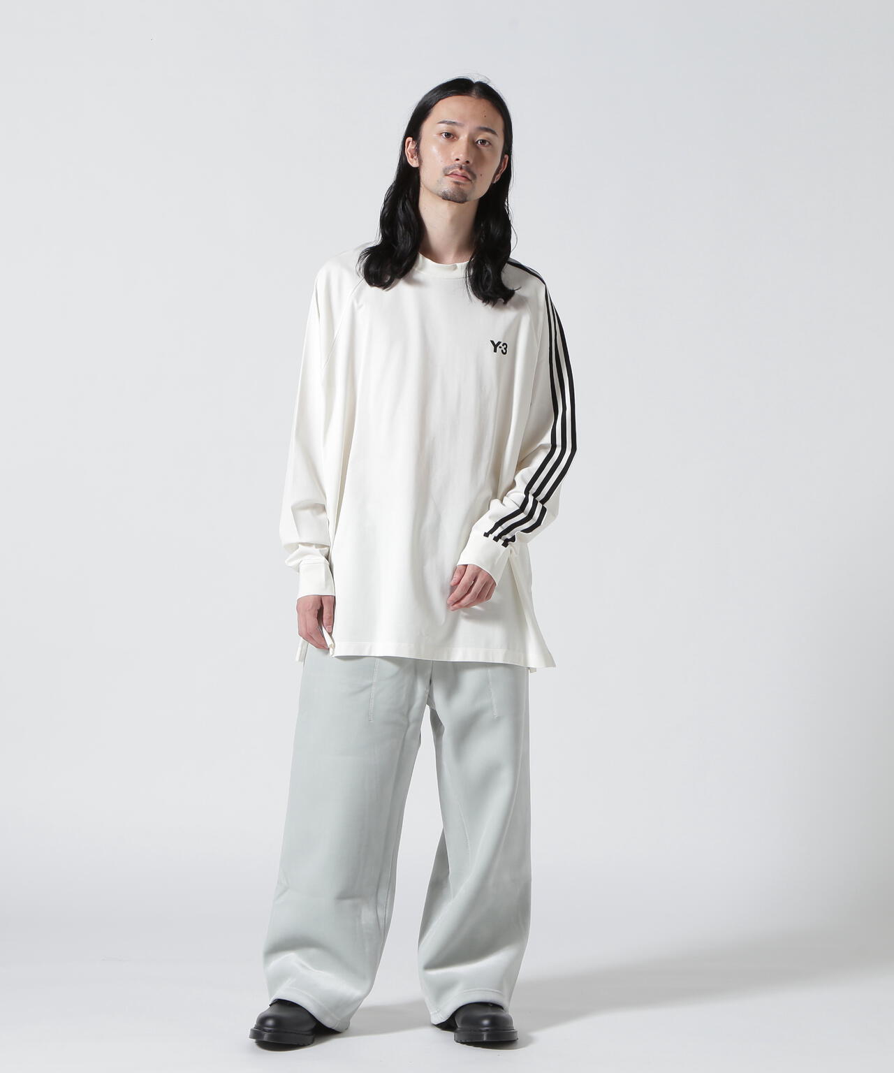 ★adidas★3ストライプス ロング スリーブ Tシャツホワイト