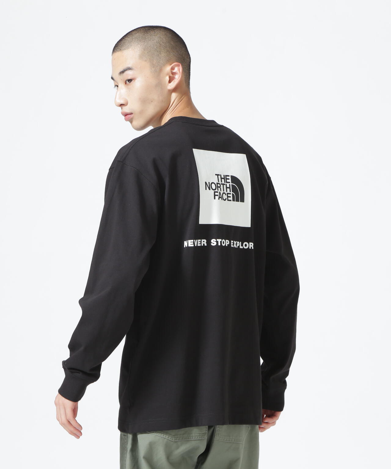 THE NORTH FACE/L/S Back Square Logo Tee/バックスクエアロゴロング