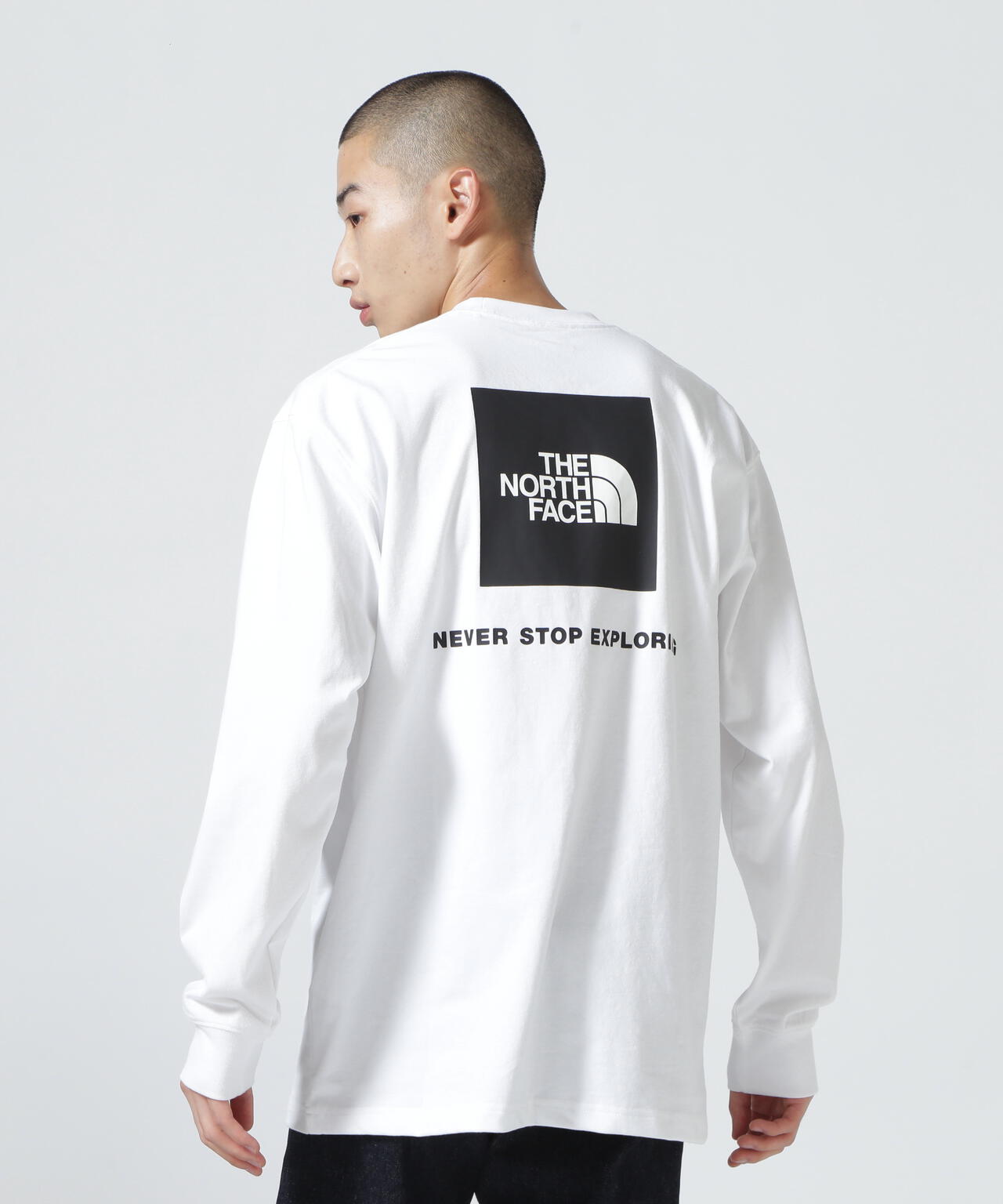 THE NORTH FACE バック スクエア ロゴ Tシャツ 長袖 XLサイズ