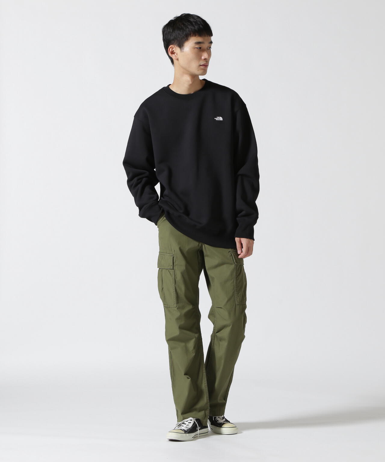 THE NORTH FACE/ザ・ノースフェイス/Small Logo Heather Sweat Crew