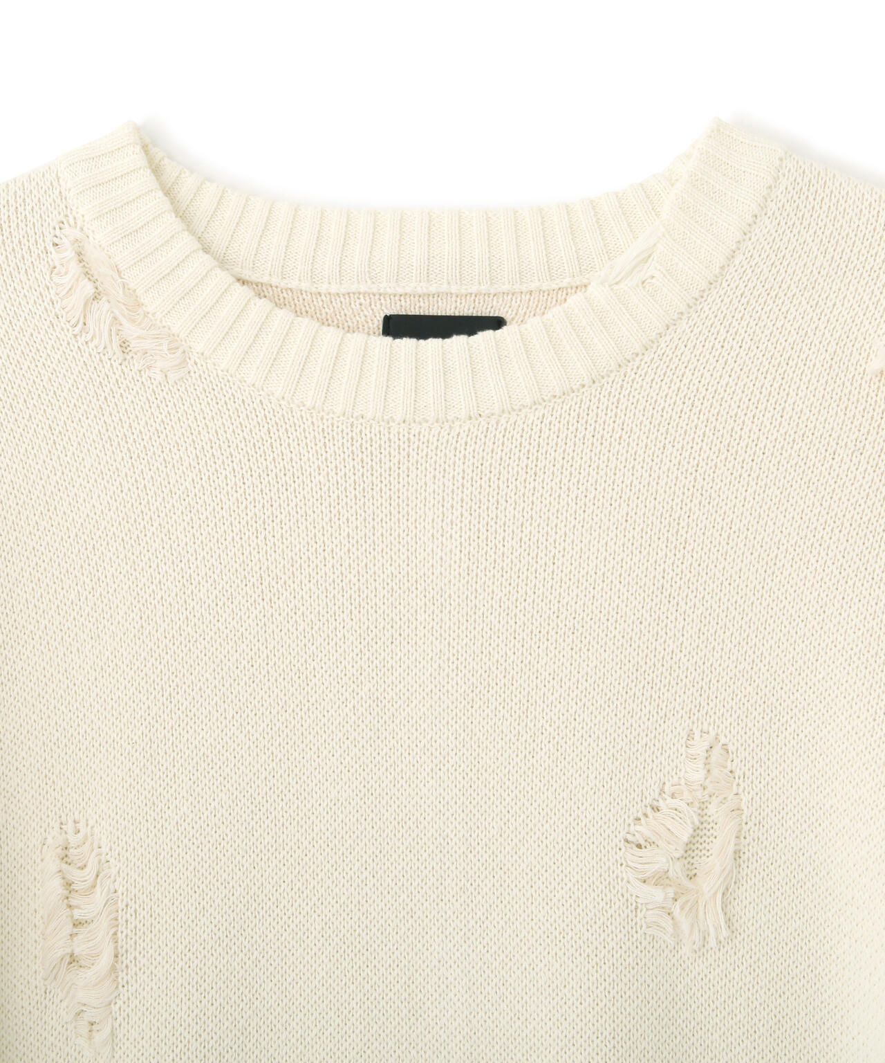 DankeSchon/ダンケシェーン/PREMIUM COTTON DAMEGE KNIT CREWNECK ...