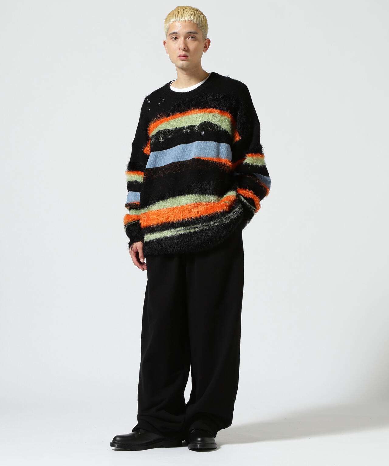 WHITELAND/ホワイトランド/MULTI BORDER KNIT/マルチボーダーニット