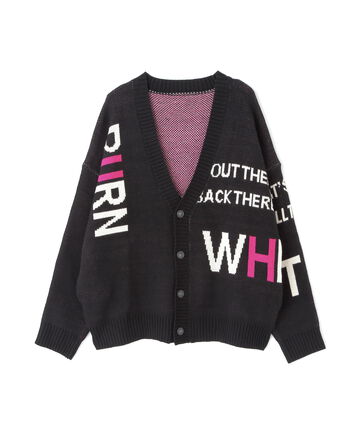 【WEB&DEPOT限定】WHITELAND/ホワイトランド/LOGO CARDIGAN