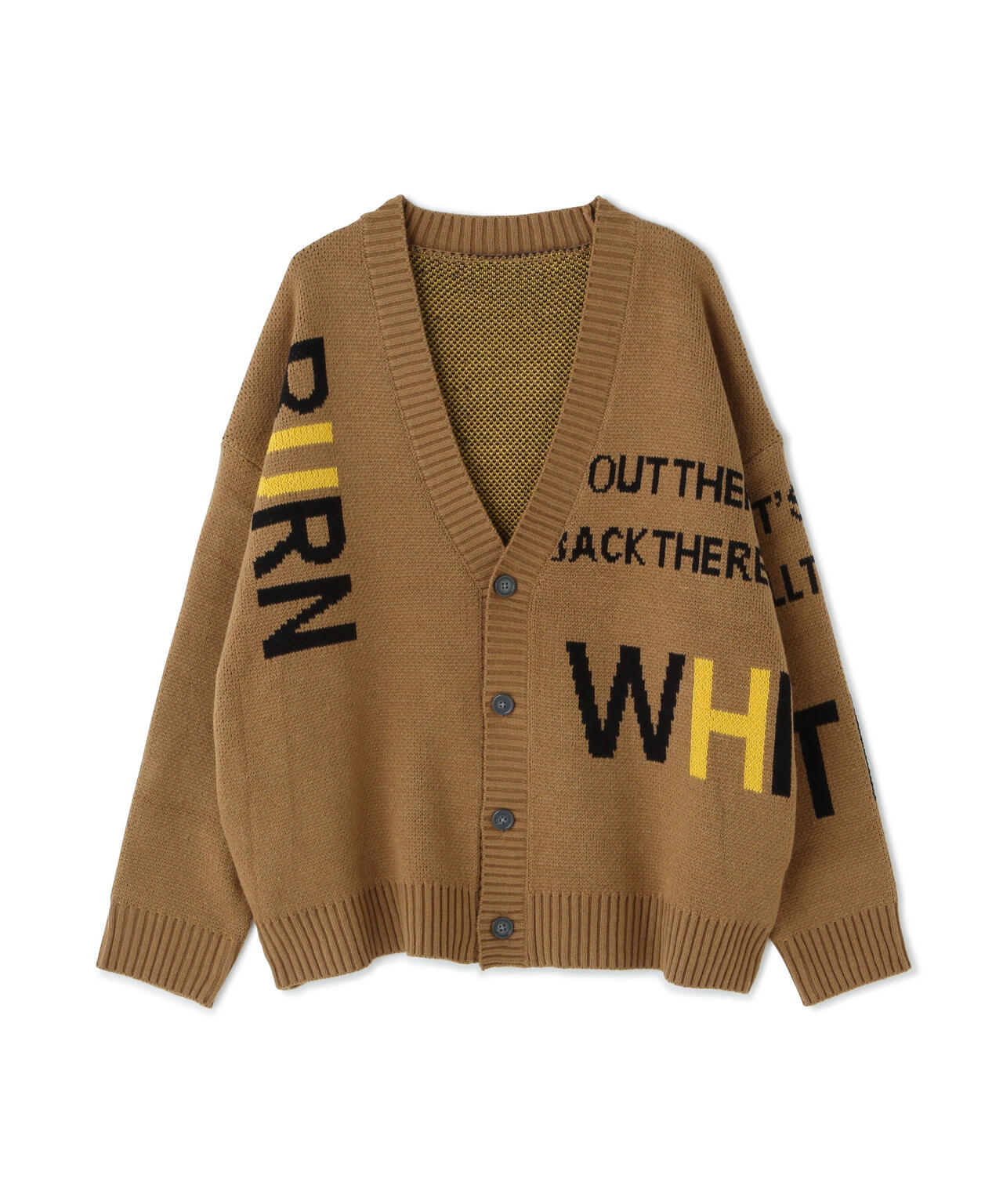 【WEB&DEPOT限定】WHITELAND/ホワイトランド/LOGO CARDIGAN