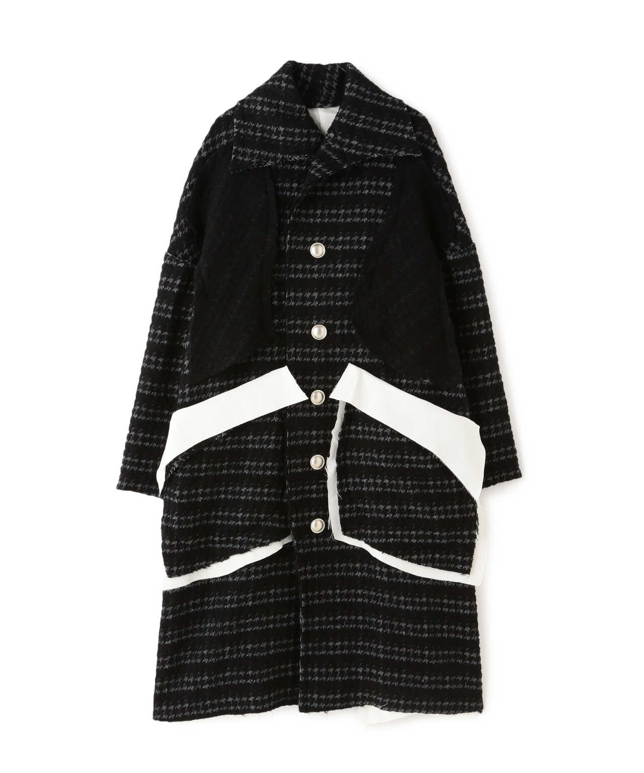 sulvam/サルバム/HOUNDSTOOTH OVER COAT/ハンドステッチオーバーコート 