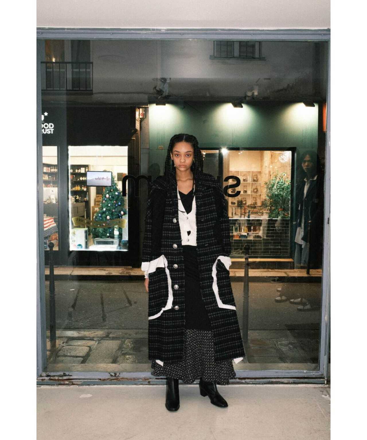 Y's Yohji Yamamoto ドロップショルダー チェック コート