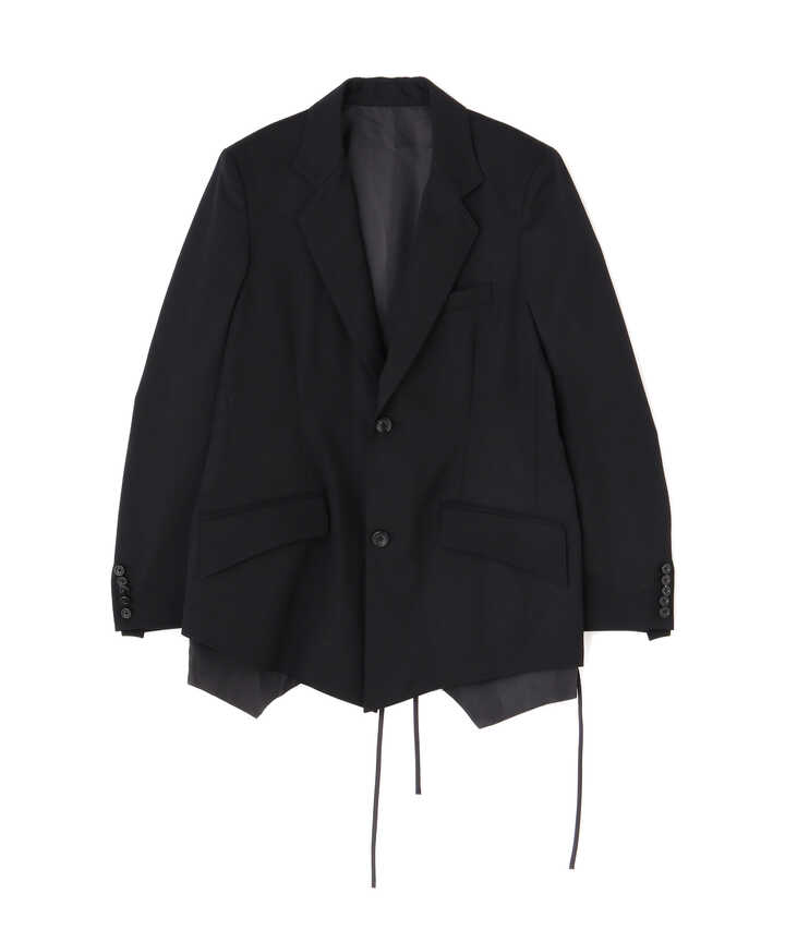 sulvam/サルバム/2 BOTTON GABARDINE PIPING JACKET/2ボタンギャバジン