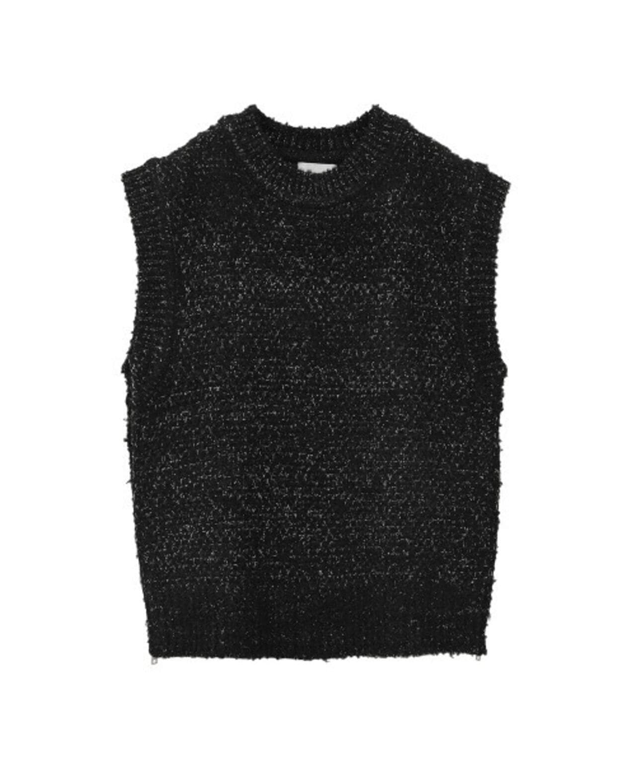 CLANE/クラネ/SIDE ZIP TWEED KNIT VEST | LHP ( エルエイチピー