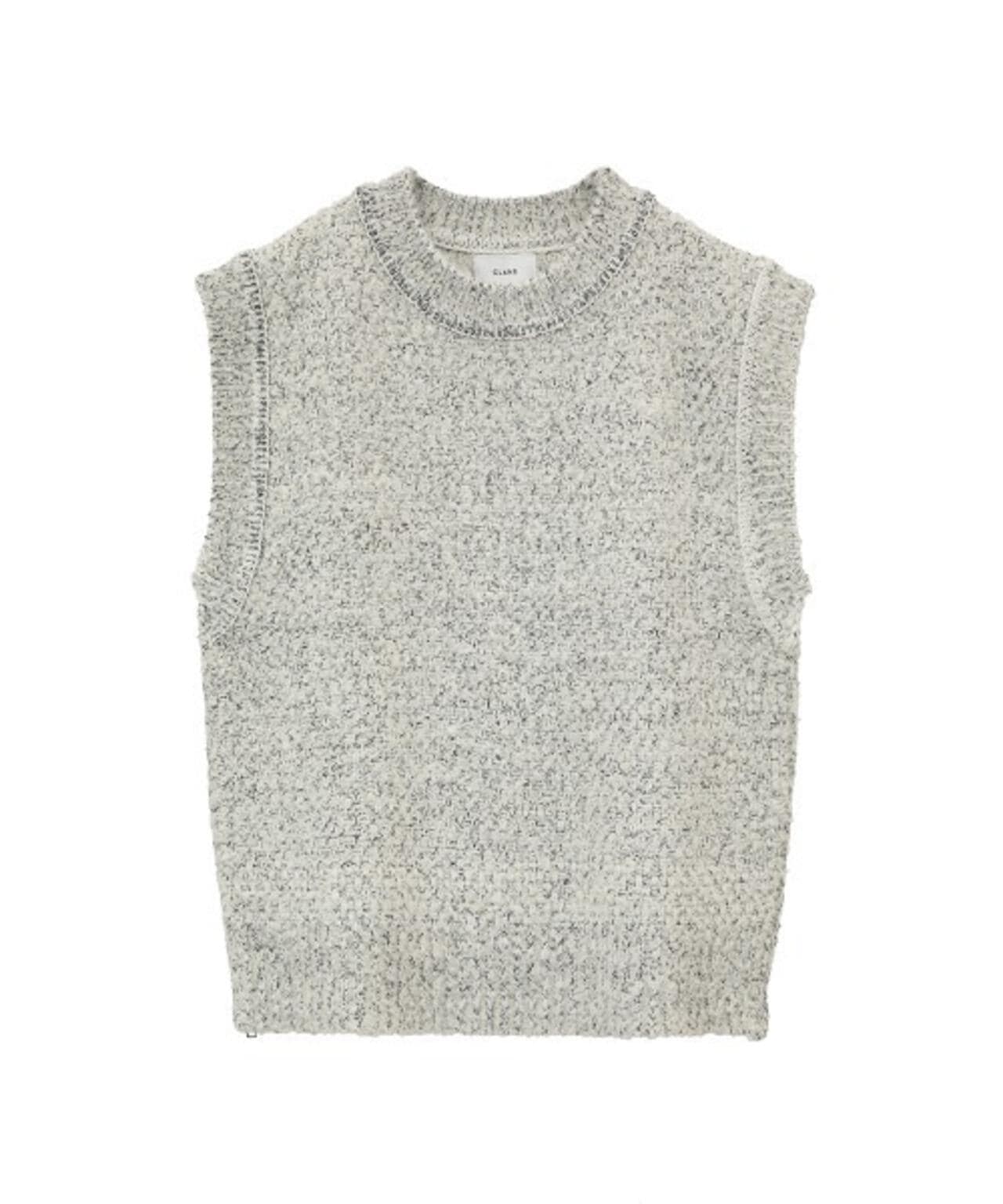 CLANE/クラネ/SIDE ZIP TWEED KNIT VEST | LHP ( エルエイチピー