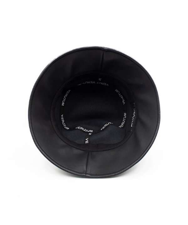 VERUTUM/ヴェルタム/HAT All Black Leather Bucket