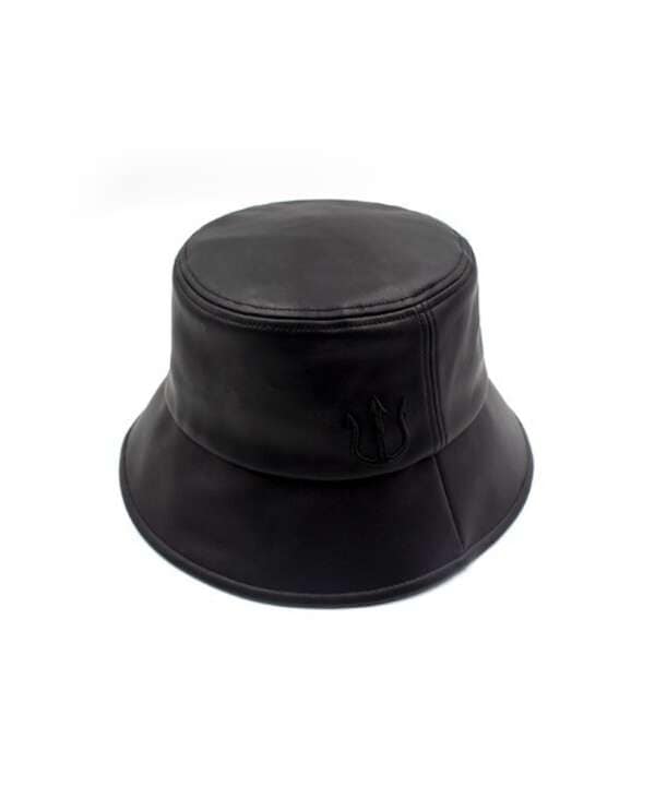 VERUTUM/ヴェルタム/HAT All Black Leather Bucket