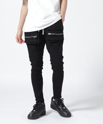 DankeSchon/ダンケシェーン/PREMIUM TC BLACK FLAP PANTS/フラップパンツ