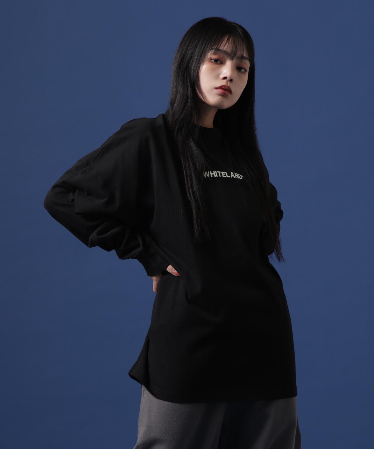 【WEB&DEPOT限定】WHITELAND/ホワイトランド/LOGO LST/ロゴロングスリーブT