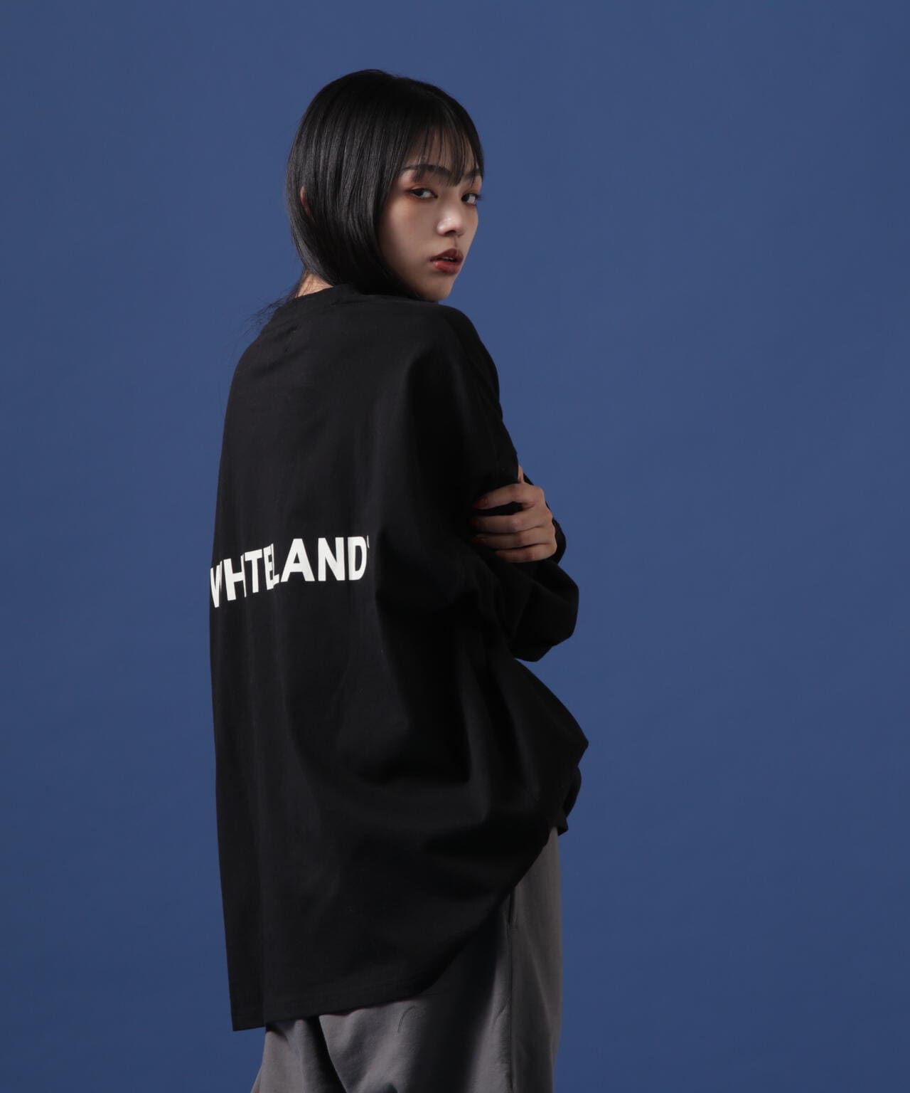 【WEB&DEPOT限定】WHITELAND/ホワイトランド/LOGO LST/ロゴロングスリーブT