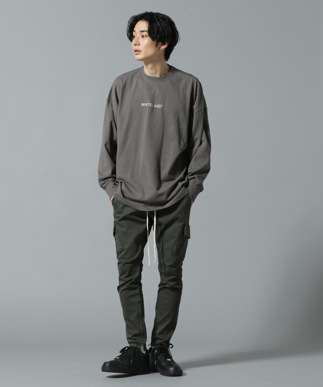 【WEB&DEPOT限定】WHITELAND/ホワイトランド/LOGO LST/ロゴロングスリーブT